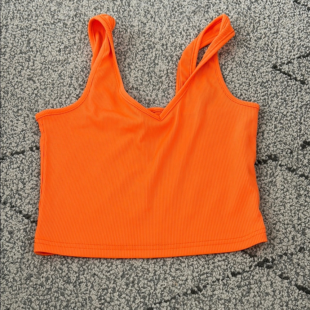 Orange summer crop top